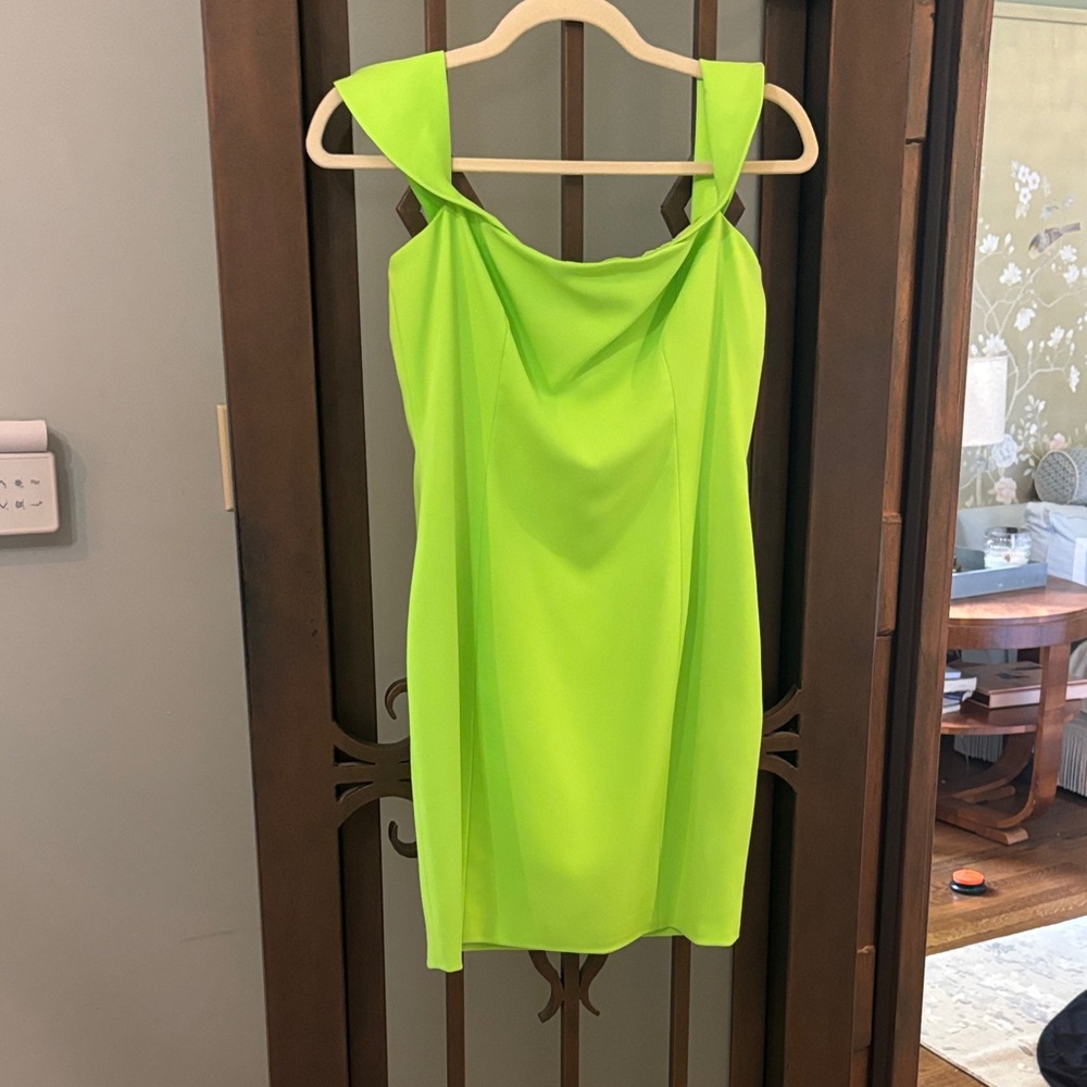 Jay Godfrey Elegant Neon Green Dress